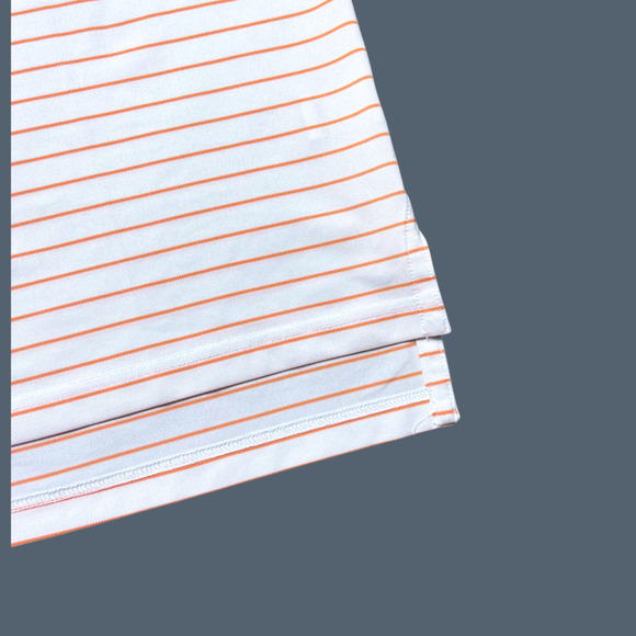 Fennec Highly Evolved Golf Polo SS Mens White/Orange EUC Size L - Picture 9 of 9